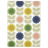 Retro Groovy Summer Flowers Stems クリップボード (裏面)