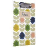 Retro Groovy Summer Flowers Stems クリップボード (右)