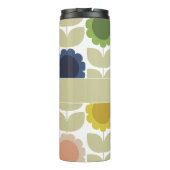 Retro Groovy Summer Flowers Stems タンブラー (裏面)