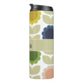 Retro Groovy Summer Flowers Stems タンブラー (回転右)