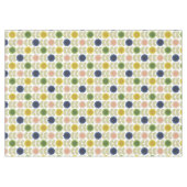 Retro Groovy Summer Flowers Stems テーブルクロス (正面(横))