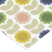 Retro Groovy Summer Flowers Stems テーブルクロス (アングル)