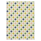 Retro Groovy Summer Flowers Stems テーブルクロス (正面)