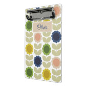 Retro Groovy Summer Flowers Stems ミニクリップボード (アングル2)