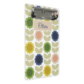 Retro Groovy Summer Flowers Stems ミニクリップボード (アングル)