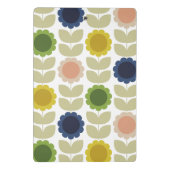 Retro Groovy Summer Flowers Stems ミニクリップボード (裏面)