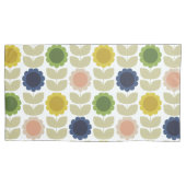 Retro Groovy Summer Flowers Stems 枕カバー (正面左)