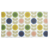 Retro Groovy Summer Flowers Stems 枕カバー (正面右)