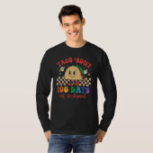 Retro Groovy Taco Bout 100 days of school Teacher  Tシャツ (正面フル)