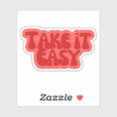 Retro Groovy "Take It Easy" Aesthetic Sticker | 70 シール (シート)