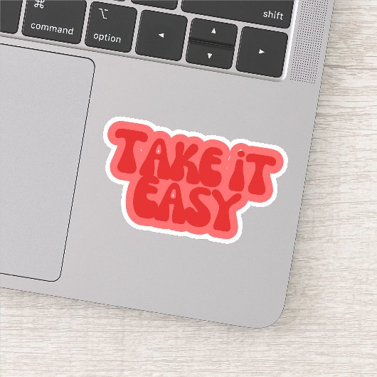 Retro Groovy "Take It Easy" Aesthetic Sticker | 70 シール (詳細)