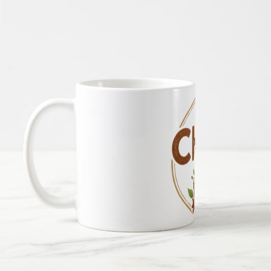 Retro Groovy TEA Typography Coffee & Tea Mug コーヒーマグカップ (左)