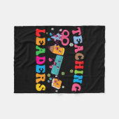 Retro Groovy Teaching Future Leaders Back To Schoo フリースブランケット (正面(横))