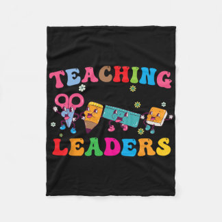 Retro Groovy Teaching Future Leaders Back To Schoo フリースブランケット