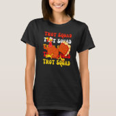 Retro Groovy Turkey Trot Squad Thanksgiving Turkey Tシャツ (正面)