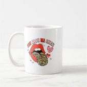 Retro Groovy Valentines Day Dress You Blow Me Away コーヒーマグカップ (左)