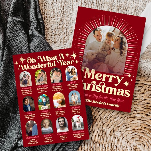 Retro Groovy What A Year In Review 12 Photo Arch シーズンカード