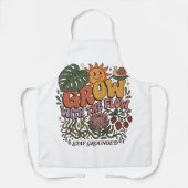 Retro Grow With The Flow Gardening Apron | Boho Fl エプロン (正面)