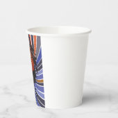 Retro Grunge Basketball Abstract Urban Sports 紙コップ (左)