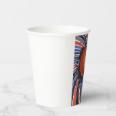 Retro Grunge Basketball Abstract Urban Sports 紙コップ (右)