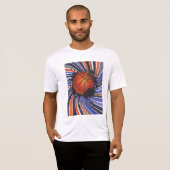Retro Grunge Basketball Abstract Urban Sports Tシャツ (正面フル)