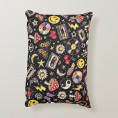 Retro Grunge Sunshine Bliss アクセントクッション (裏面(縦))