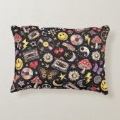 Retro Grunge Sunshine Bliss アクセントクッション (裏面)