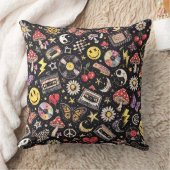 Retro Grunge Sunshine Bliss クッション (ブランケット)