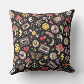 Retro Grunge Sunshine Bliss クッション (裏面)