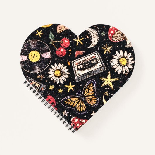 Retro Grunge Sunshine Bliss ノートブック (正面)