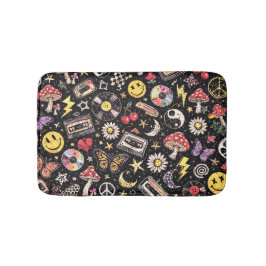 Retro Grunge Sunshine Bliss バスマット