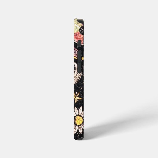 Retro Grunge Sunshine Bliss iPhoneケース (左側面)