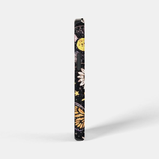 Retro Grunge Sunshine Bliss iPhoneケース (右側面)