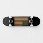 Retro Grunge Vertical American Flag Unisex スケートボード (横)
