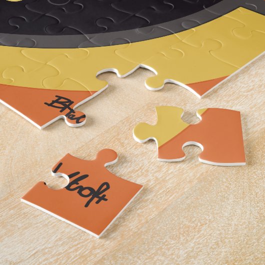 Retro Guitar Illustration ジグソーパズル (側面)