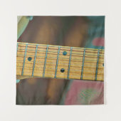 retro guitar lover gift タペストリー (正面(横))