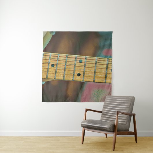 retro guitar lover gift タペストリー (インサイチュ(横))