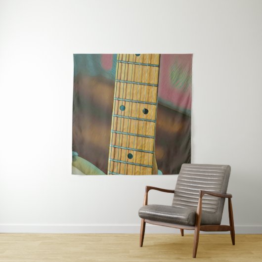 retro guitar lover gift タペストリー (インサイチュ)