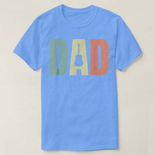 Retro Guitar Playing DadVintage Musician Father 26 Tシャツ (デザイン正面)