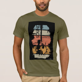 Retro Guitar Sound Musician T-Shirt  Tシャツ