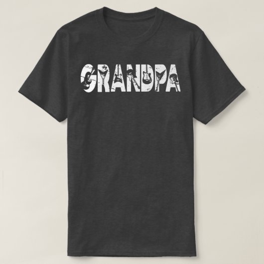 Retro Guitarist Father Grandpa Guitar Father's Day Tシャツ (デザイン正面)