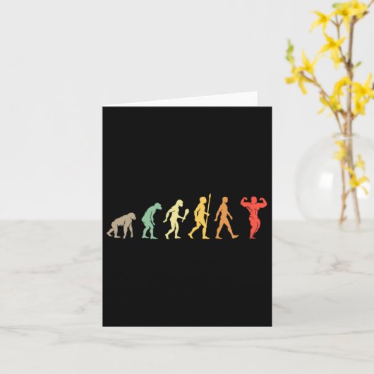 Retro Gym Motivation Gift Idea Funny Bodybuilding カード (黄色い花)