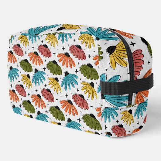 Retro Halftone Coneflowers ドップキット (左コーナー)