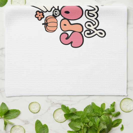 Retro Halloween キッチンタオル (折り畳み)