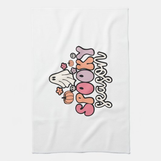 Retro Halloween キッチンタオル (縦)