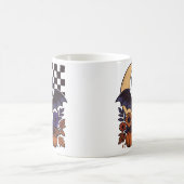 Retro Halloween Bat With Moon Gothic Aesthetic コーヒーマグカップ (中央)