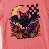 Retro Halloween Bat With Moon Gothic Aesthetic トライブレンドＴシャツ