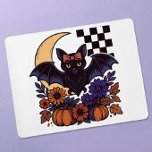 Retro Halloween Bat With Moon Gothic Aesthetic マウスパッド