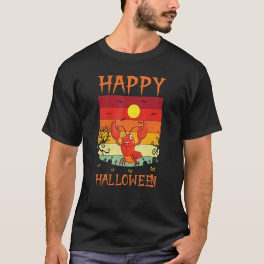 Retro Halloween Costumes Matching Lobster Hallowee Tシャツ (正面)