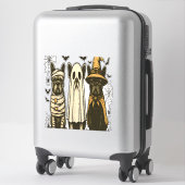Retro Halloween Ghost French Bulldog Gothic Png シール (スーツケース)